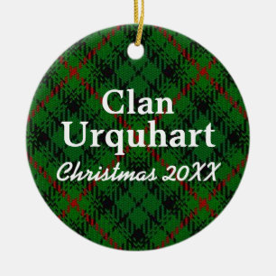Adorno De Cerámica Clan Urquhart Scottish Tartan