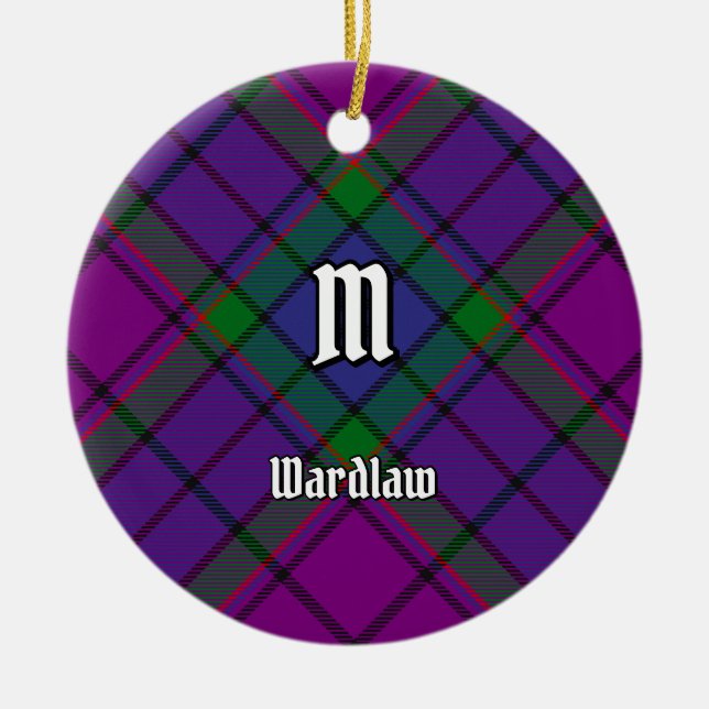 Adorno De Cerámica Clan Wardlaw Tartan (Frente)