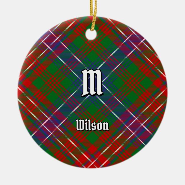 Adorno De Cerámica Clan Wilson Modern Tartán (Frente)