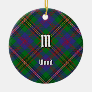 Adorno De Cerámica Clan Wood Tartan