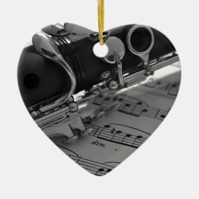 Adorno De Cerámica Clarinet (Frente)