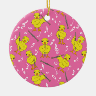 Adorno De Cerámica Clarinet Chick Clarinets Music Notes