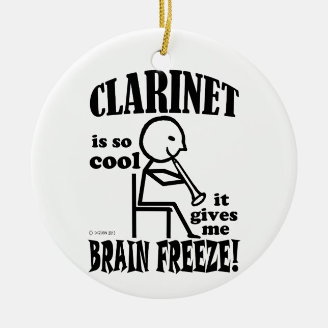 Adorno De Cerámica Clarinet, congelación cerebral (Frente)