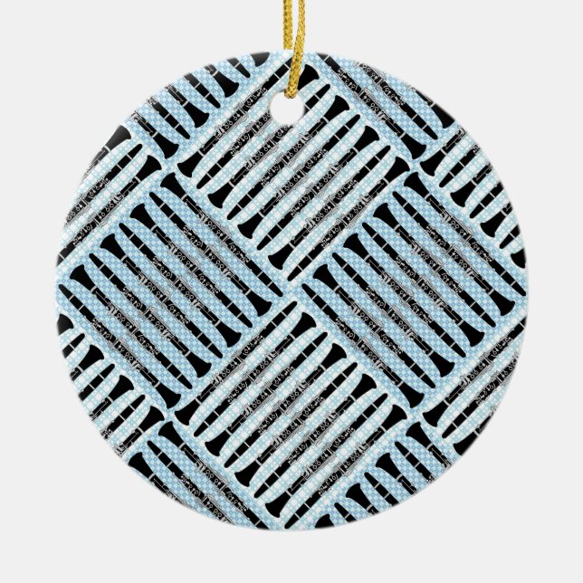 Adorno De Cerámica Clarinet Crosshatch (Frente)