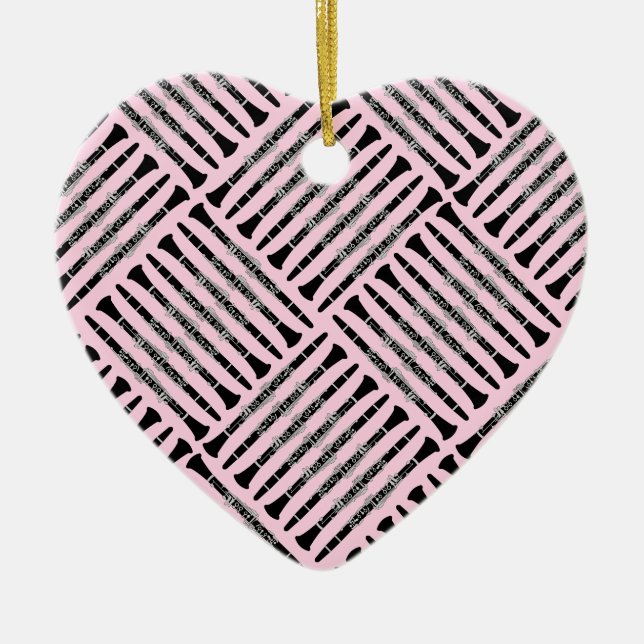 Adorno De Cerámica Clarinet Crosshatch (Frente)