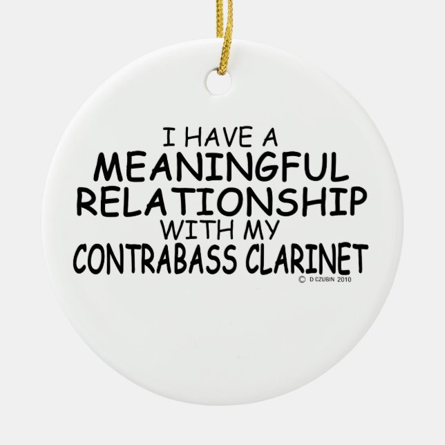Adorno De Cerámica Clarinet de contraste de relación significativa (Frente)
