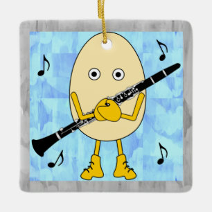 Adorno De Cerámica Clarinet Egghead