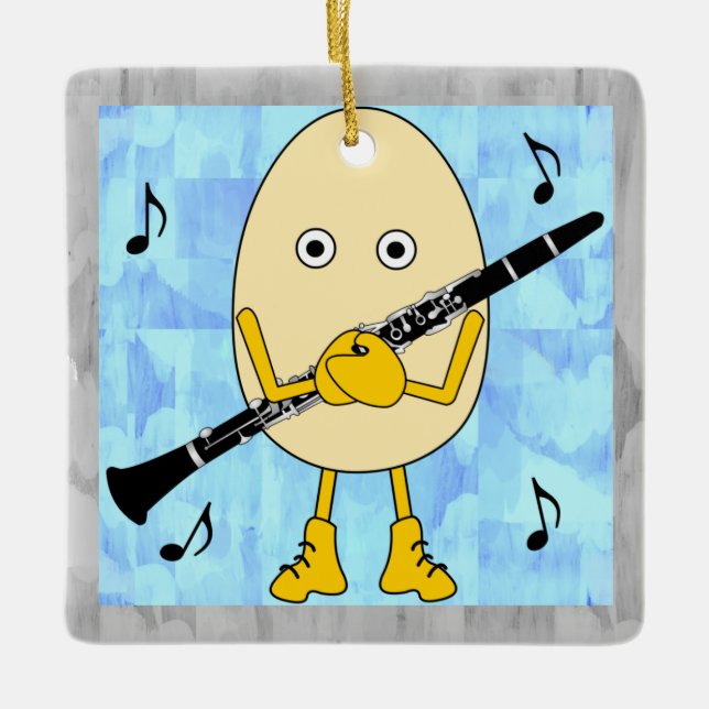Adorno De Cerámica Clarinet Egghead (Anverso)
