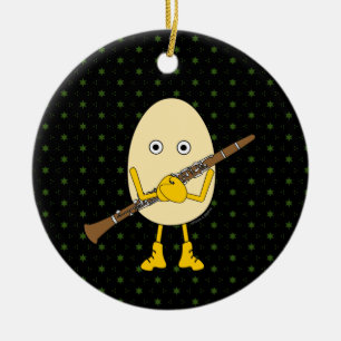 Adorno De Cerámica Clarinet Egghead