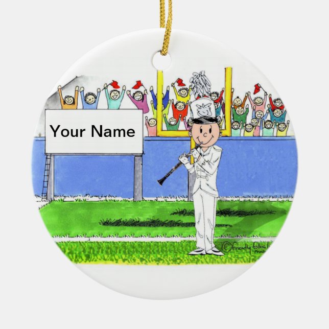 Adorno De Cerámica Clarinet - Hombre (Frente)