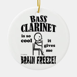 Adorno De Cerámica Clarinete de Bass, congelación cerebral