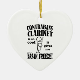 Adorno De Cerámica Clarinete de contrabass, congelación cerebral