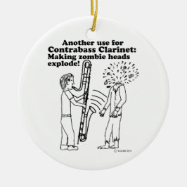 Adorno De Cerámica Clarinete de contraste hace explotar a zombies