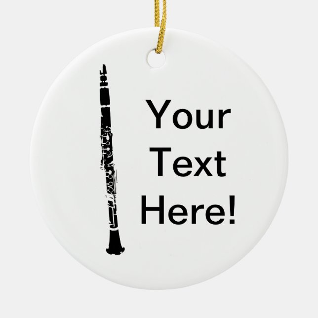 Adorno De Cerámica Clarinete personalizado (Frente)