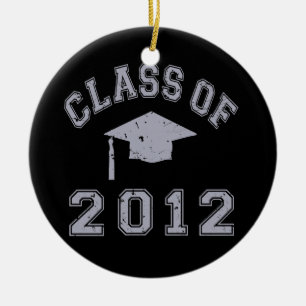 Adorno De Cerámica Clase 2012 de la graduación - gris 2