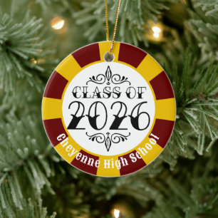 Adorno De Cerámica Clase 2026 (Añadir nombre) Graduación