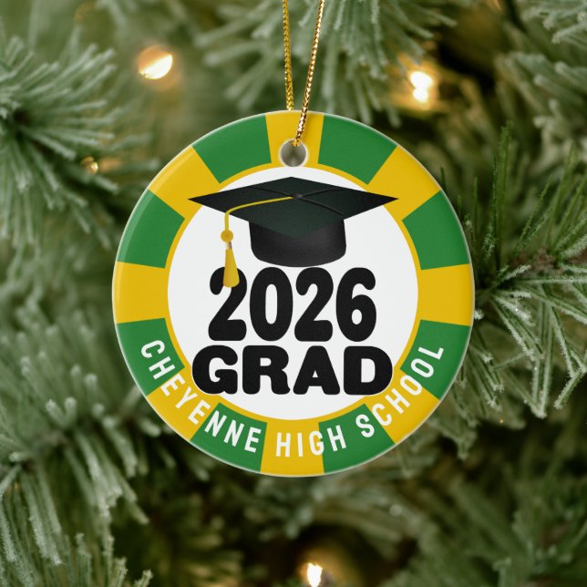 Adorno De Cerámica Clase audaz de 2026 Graduación fotográfica (Árbol)
