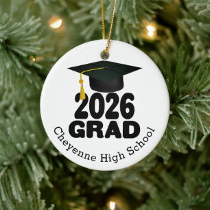 Adorno De Cerámica Clase audaz de 2026 Graduación fotográfica