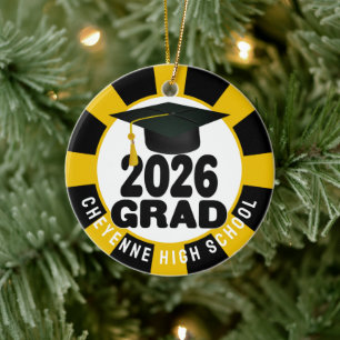 Adorno De Cerámica Clase audaz de 2026 Graduación fotográfica