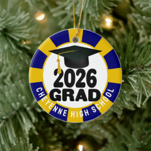 Adorno De Cerámica Clase audaz de 2026 Graduación fotográfica