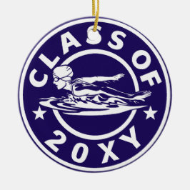 Adorno De Cerámica ¿Clase de 20? Chica nadando