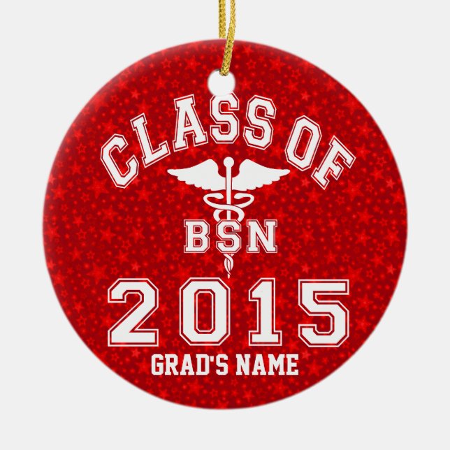 Adorno De Cerámica Clase De BSN 2015 (Frente)