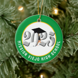 Adorno De Cerámica Clase de Graduación de Foto Personalizado 2025