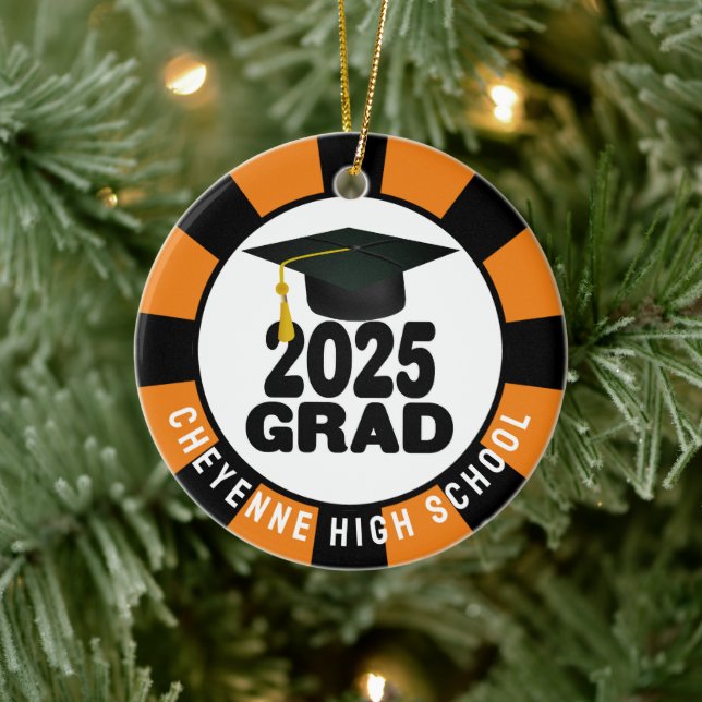 Adorno De Cerámica Clase de Graduación de Foto Personalizado 2025 (Árbol)