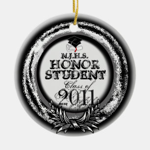 Adorno De Cerámica Clase De Premio A Estudiantes Honores De Plata Orn