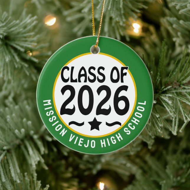 Adorno De Cerámica Clase Estrella de 2026 Graduación fotográfica (Árbol)