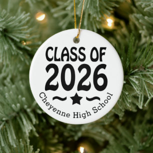 Adorno De Cerámica Clase Estrella de 2026 Graduación fotográfica
