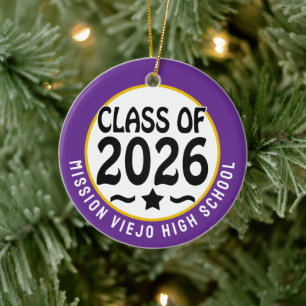 Adorno De Cerámica Clase Estrella de 2026 Graduación fotográfica