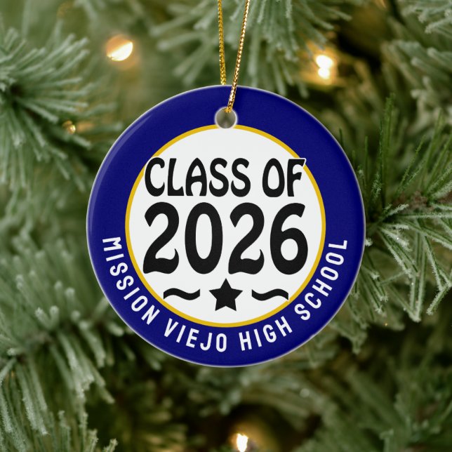 Adorno De Cerámica Clase Estrella de 2026 Graduación fotográfica (Árbol)