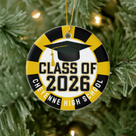 Adorno De Cerámica Clase Letterman de 2026 Graduación fotográfica
