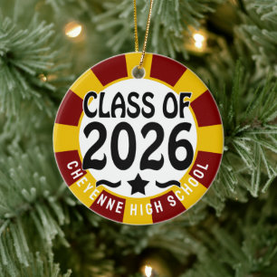 Adorno De Cerámica Clase occidental de 2026 Graduación fotográfica