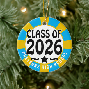 Adorno De Cerámica Clase occidental de 2026 Graduación fotográfica