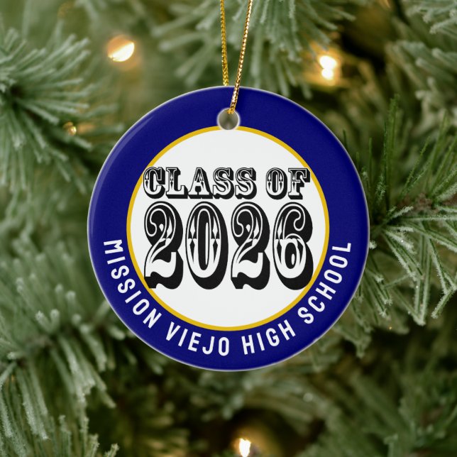 Adorno De Cerámica Clase occidental de 2026 Graduación fotográfica (Árbol)