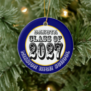 Adorno De Cerámica Clase Occidental de 2027 Foto Graduación