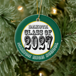 Adorno De Cerámica Clase Occidental de 2027 Foto Graduación