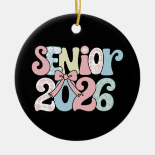 Adorno De Cerámica Clase superior de 2026 lazo floral graduación 26 g