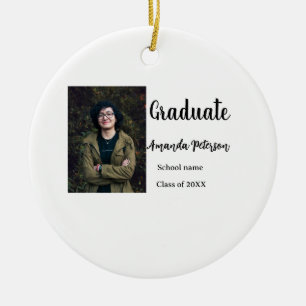 Adorno De Cerámica Clásica graduación agregar nombre de foto clase de