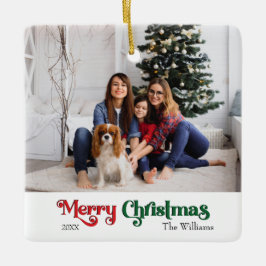 Adorno De Cerámica Clásica Navidad sencilla