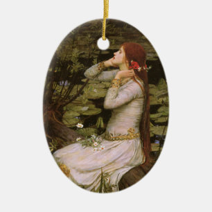 Adorno De Cerámica Clásica Ophelia Pond Lily Arte de Shakespeare