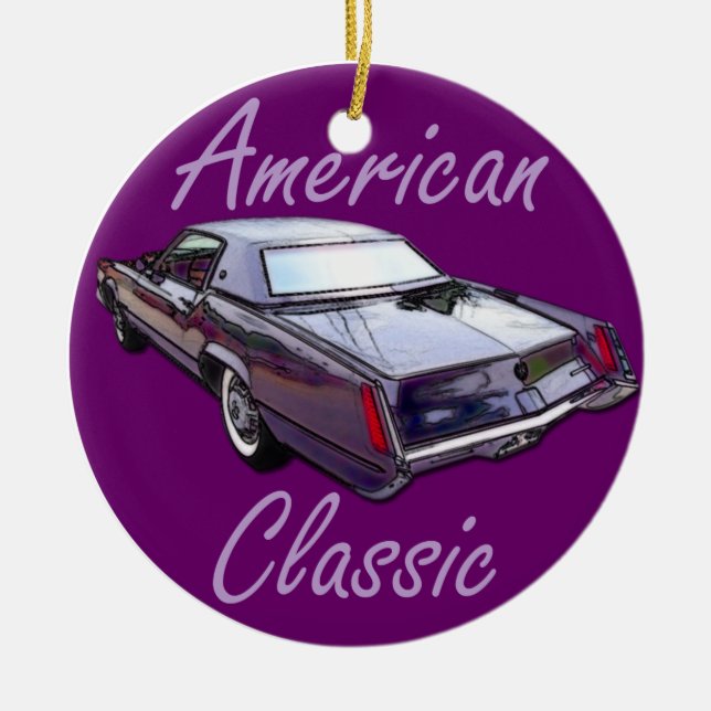 Adorno De Cerámica Clásico Americano de 1967 Cadillac Eldorado (Frente)