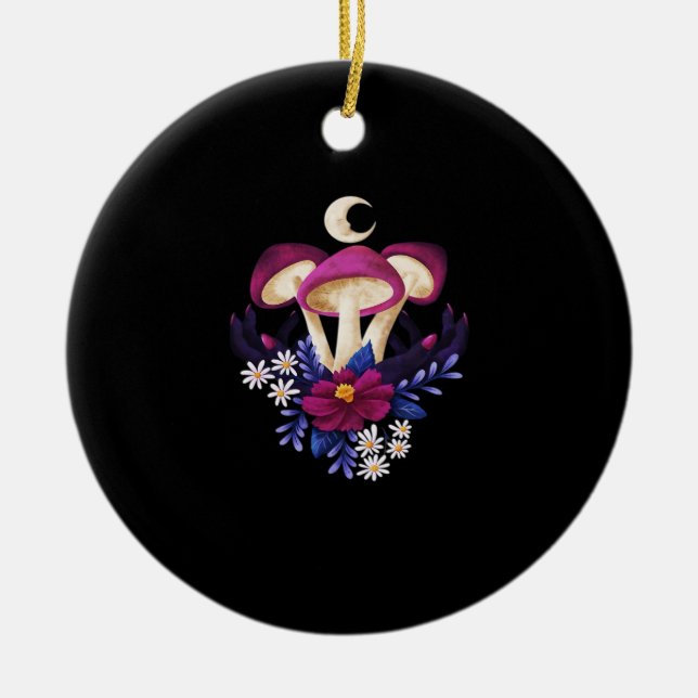 Adorno De Cerámica Clásico de hongos sinérgicos (Frente)