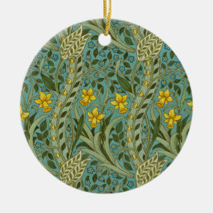 Adorno De Cerámica Clásico patrón floral de narciso de William Morris