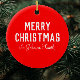 Adorno De Cerámica Clásicos Navidades Neon Red Elegant
