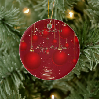 Adorno De Cerámica Classic Red Christmas Ornaments Christmas
