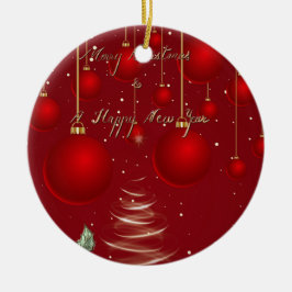 Adorno De Cerámica  Classic Red Christmas Ornaments Christmas 