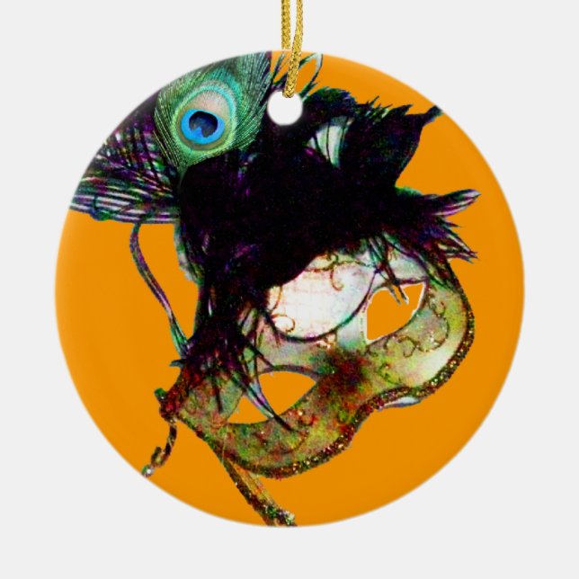 ADORNO DE CERÁMICA CLASSY MARDI GRAS MASQUERADE FIESTA (Frente)